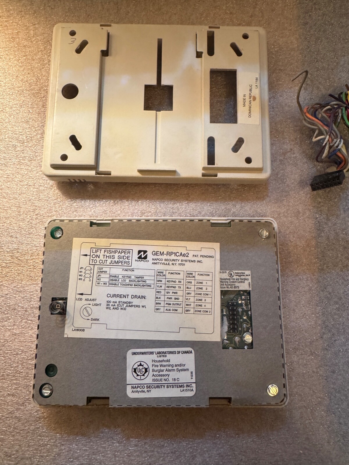 GEMINI / NAPCO Keypad Model GEM-RP1CAe2