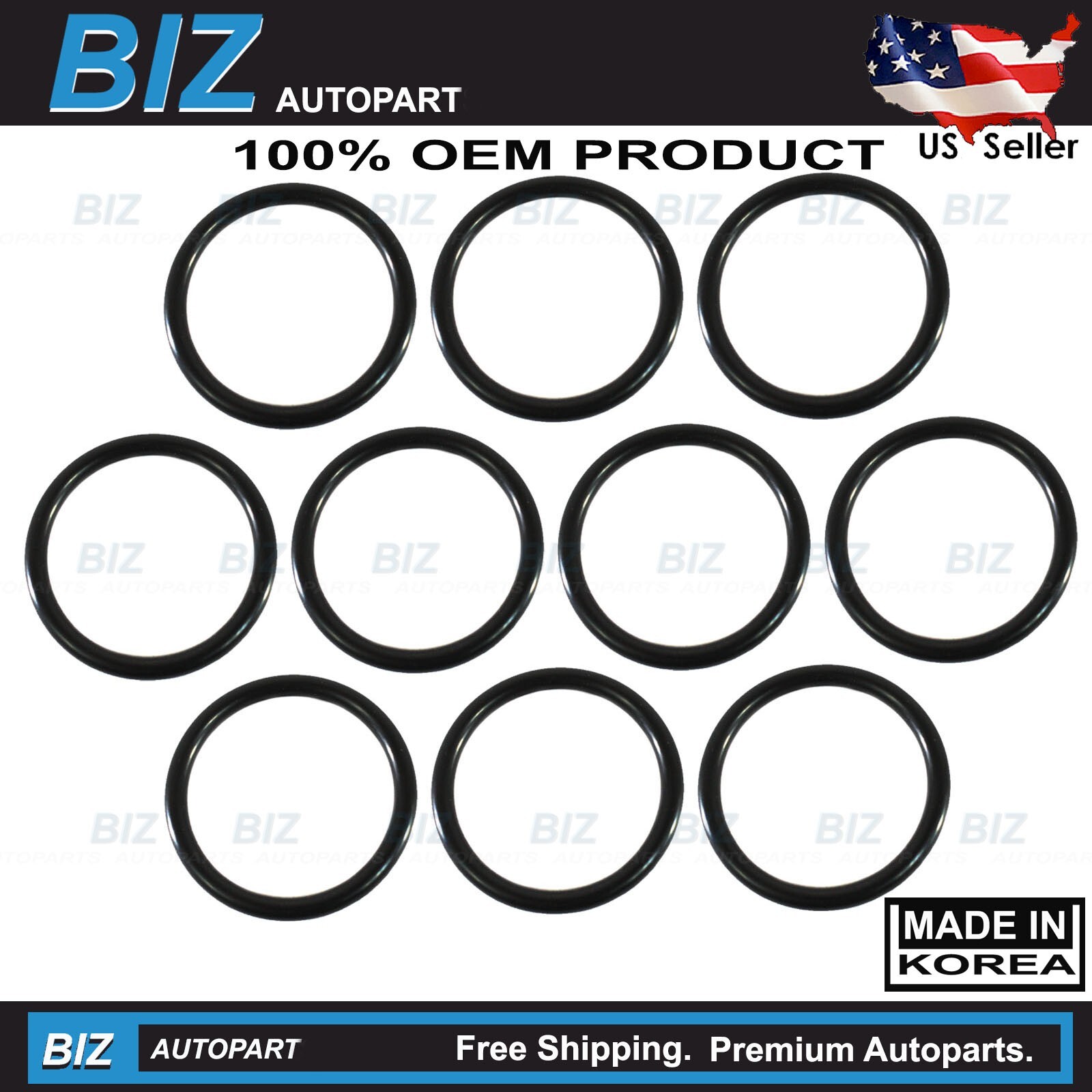 10PCS Coolant Pipe O-ring for 2001-2025 GENESIS HYUNDAI KIA 25462-35504