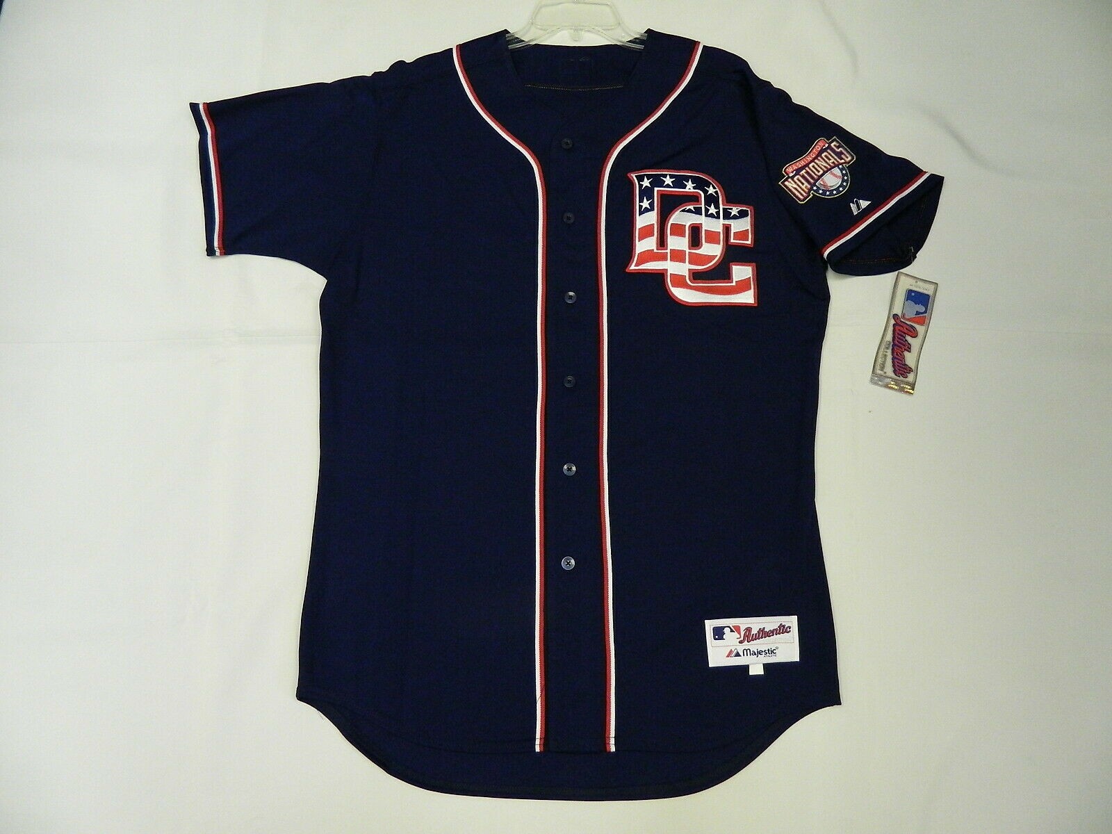Authentic Washington Nationals Vintage BLUE ALTERNATE Jersey 48 RARE!!