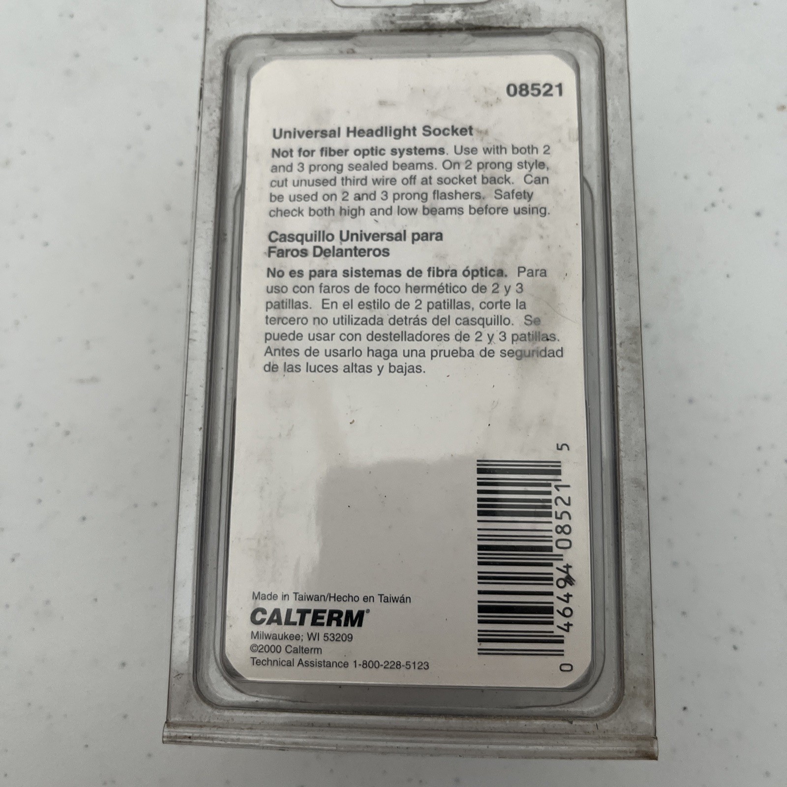 Calterm 08521 8521 3-Wire Universal Sealed Beam Headlight Socket