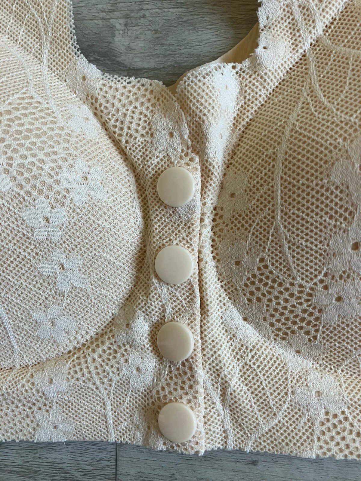 Training Bra Padded Front Snaps Lace Small Or No Breasts