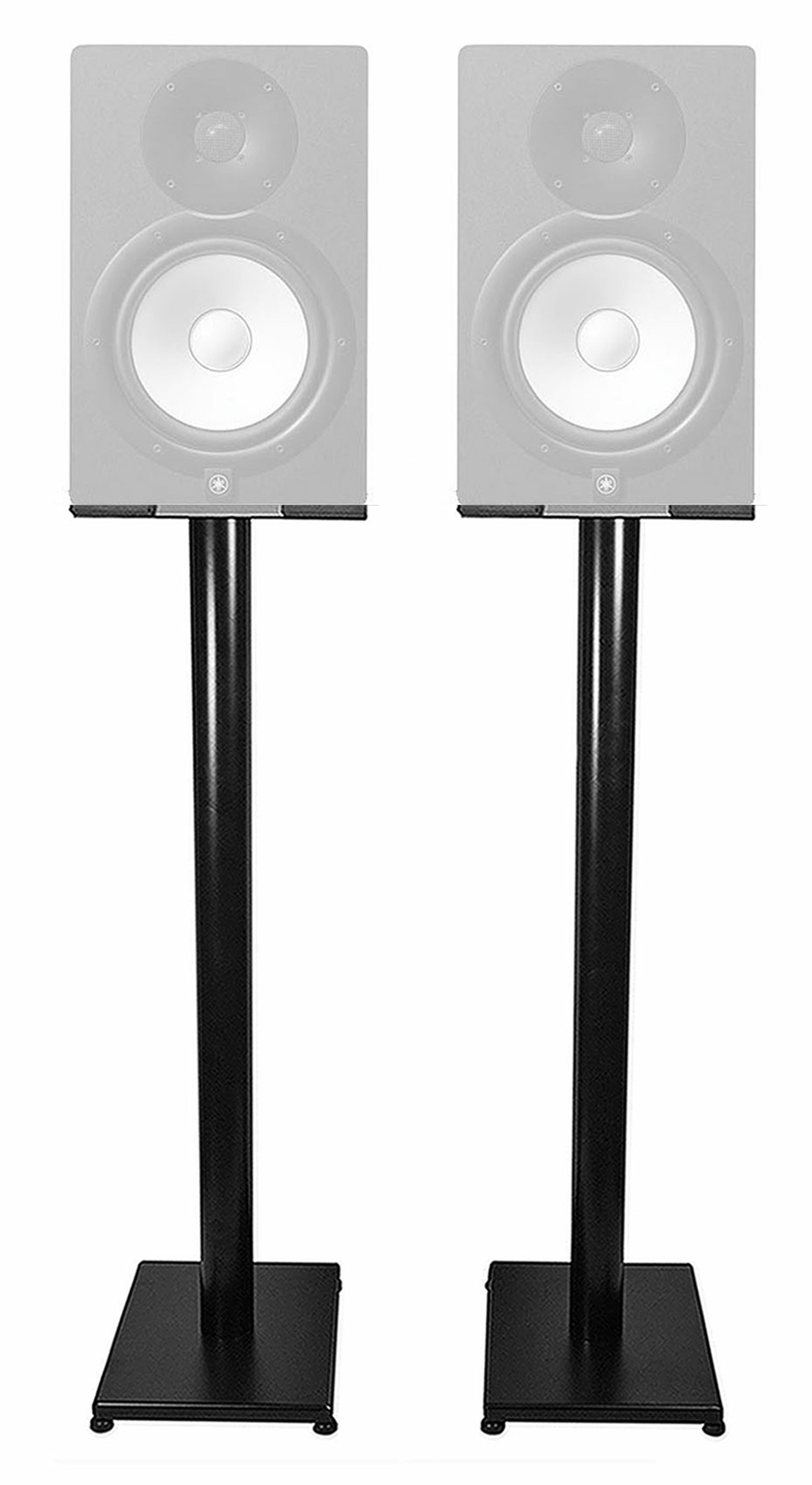 Rockville 37” Black Steel Studio Monitor Speaker Stands For Yamaha HS5 Monitors