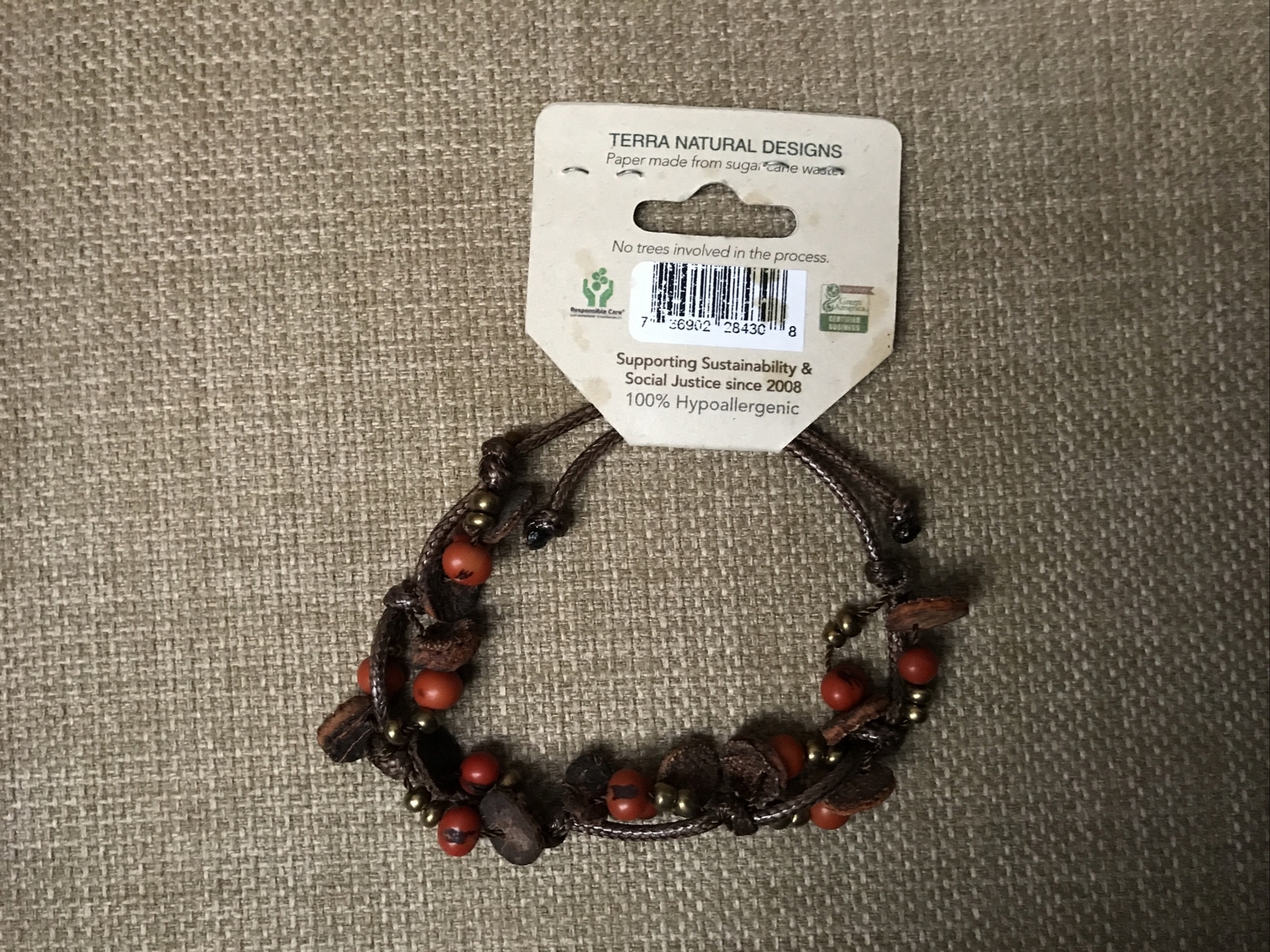 Eco Friendly Terra Natural Designs Artisan made Bracelet NWT