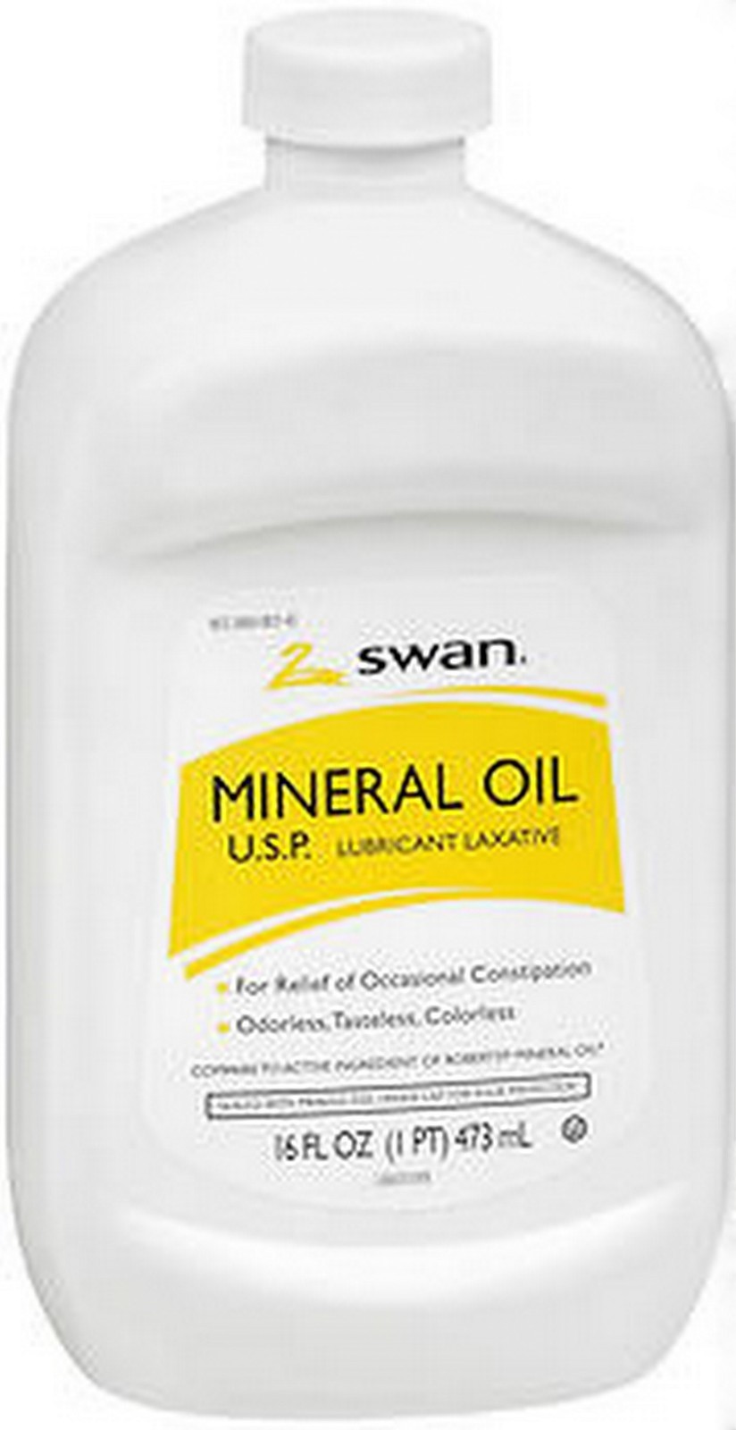 Swan Lubricant Laxative MINERAL OIL Odorless, Tasteless, Colorless 16oz --