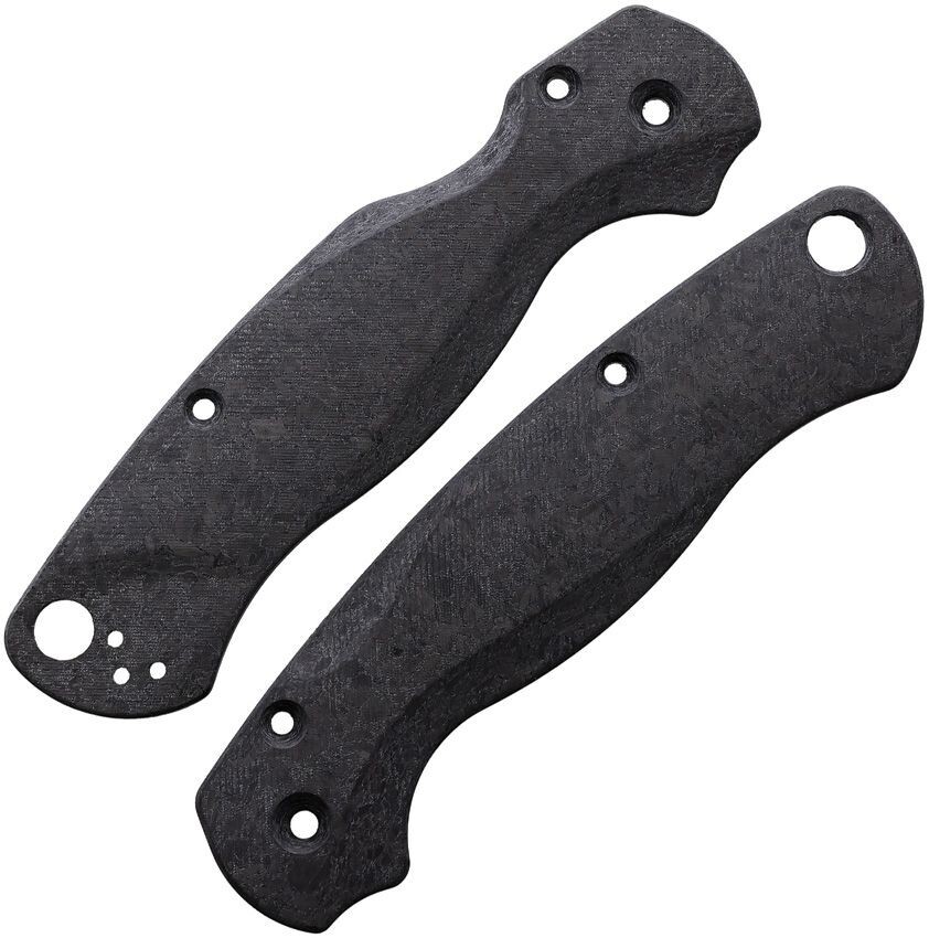 Flytanium Shred-Carbon Fiber Handle Scales For Spyderco Paramilitary 2 Knife