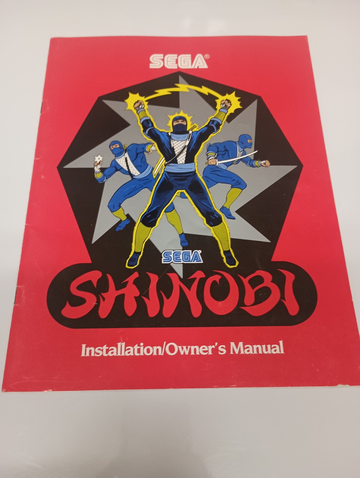 Shinobi Sega Arcade Videogame Owners Manual 1987 Coin-op