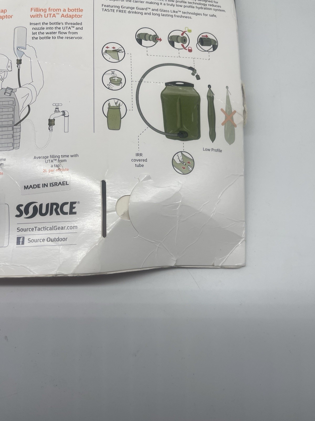 Source Tactical ILPS 3L Hydration Bladder Widepac 100oz Low Profile