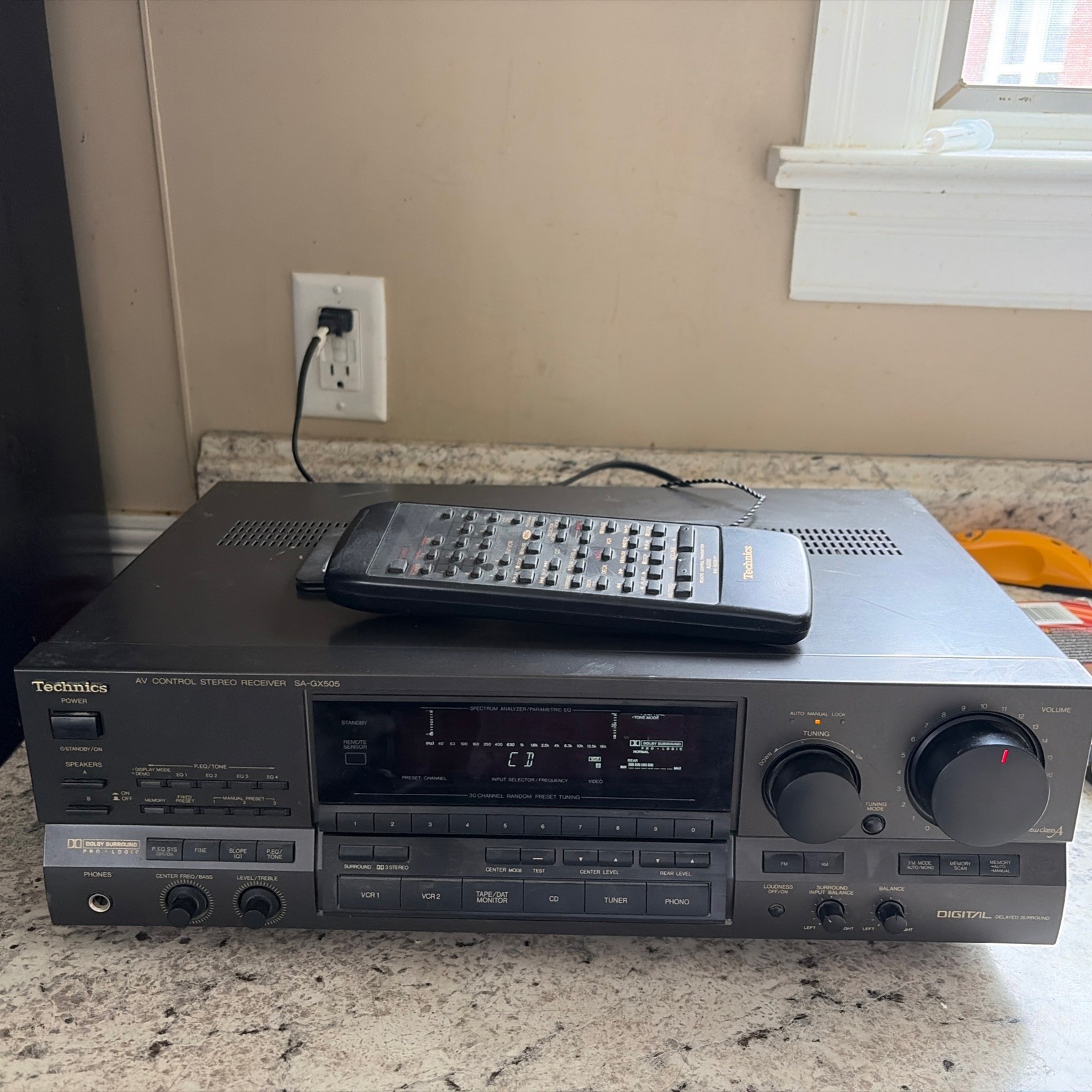Technics AV Control Stereo Receiver SA GX505 Works Nice Shape