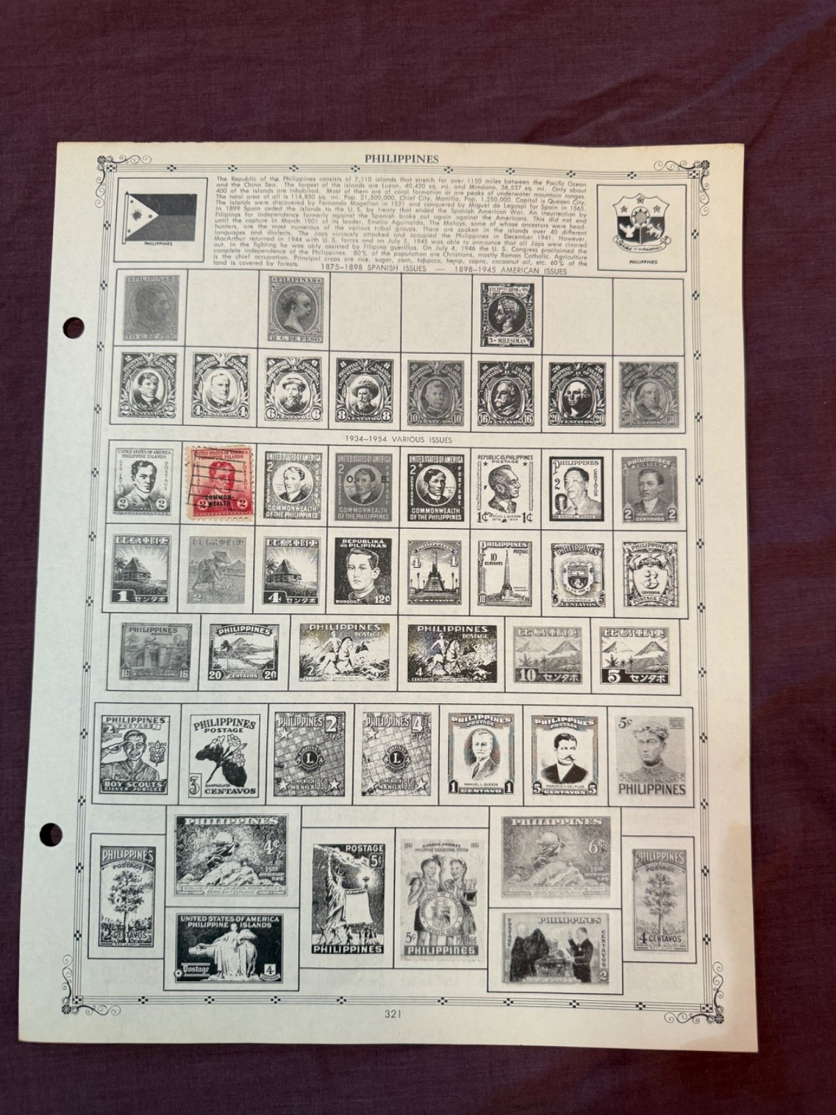 ANTIQUE and VINTAGE postage stamps from the PHILIPPINES Estate Sale FREE SHIPP