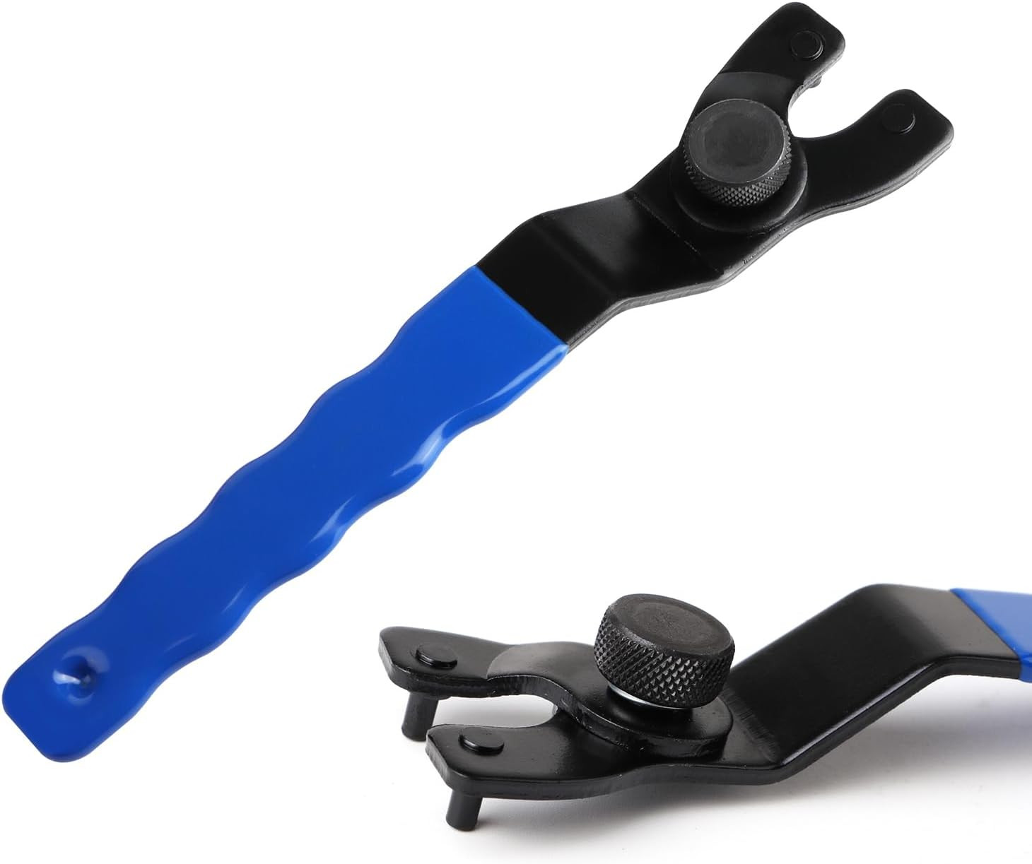 Adjustable Pin Wrench for Angle Grinder Machine,Grinder Spanner ​Wrench (Blue)