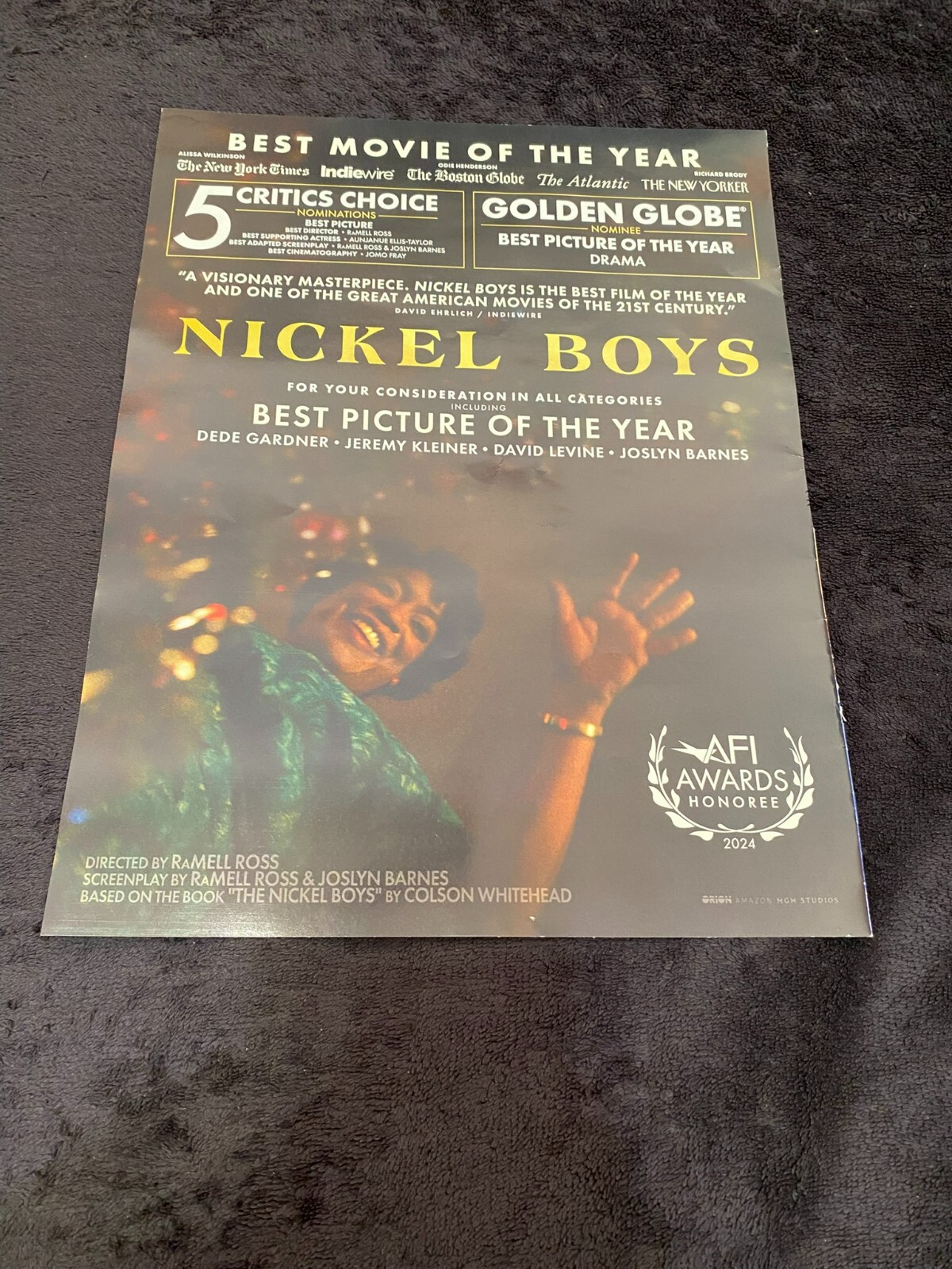 NICKEL BOYS 2025 Oscar ad for Best Picture & WAVES for Best International Film