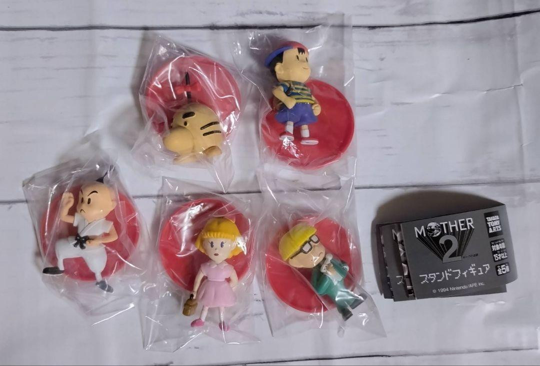 Earthbound Stand Figure Complete set 5Capsule Gacha Nintendo game mother2 Japan