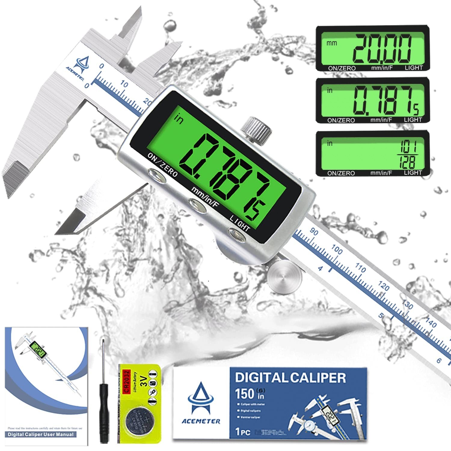Digital Caliper Electronic Measuring Tool,Digital Vernier Caliper Inch/Millim...