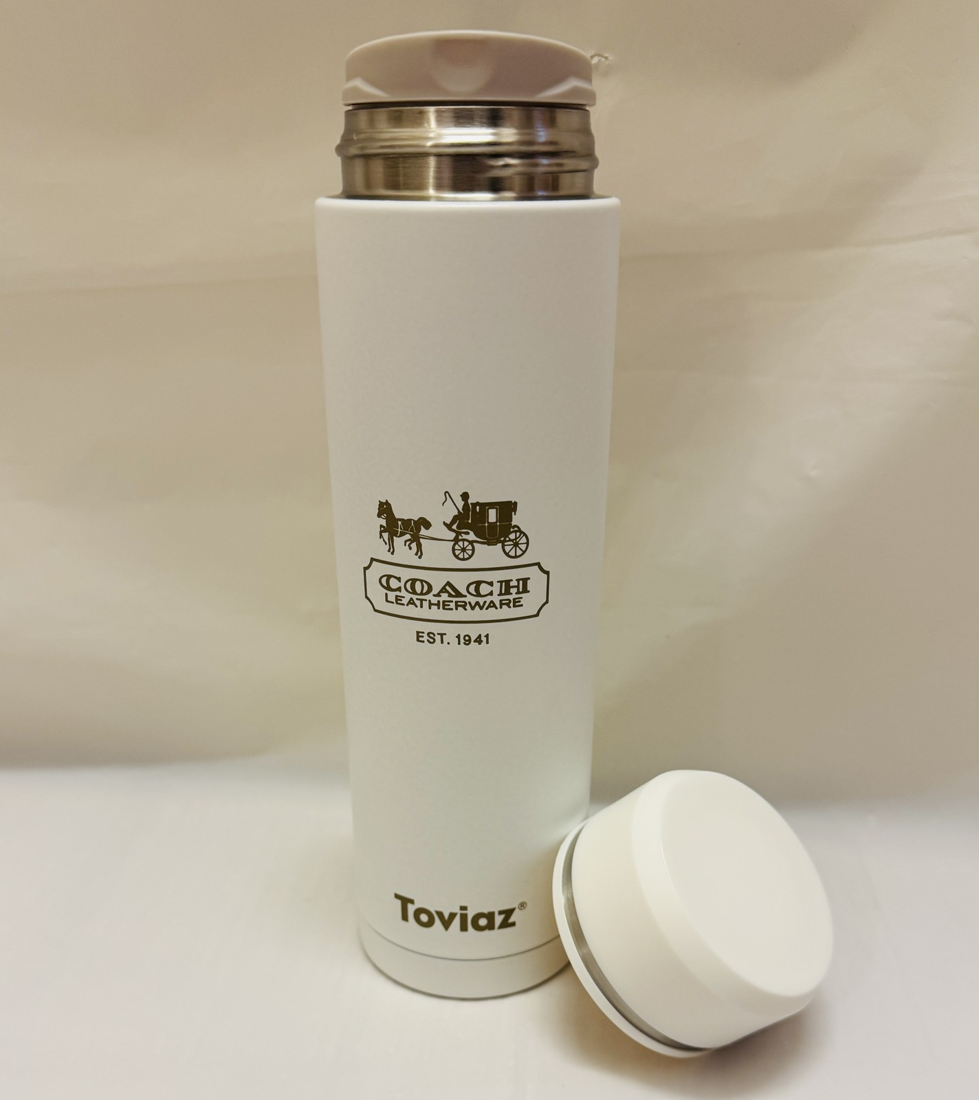 Toviaz Promo Insulated Stainless Steel Bottle 300ml White w/ Box