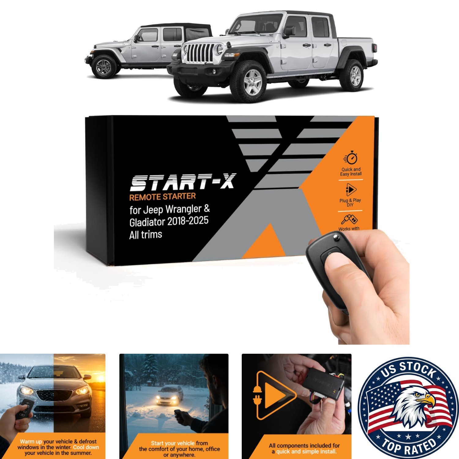 Upgrade Your Jeep with Remote Start Kit for Wrangler JL & Gladiator JT 2018-2025