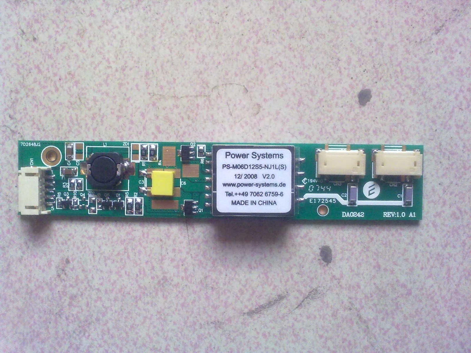 PS-M06D12S5-Nj1L(S) DA0242 LCD Inverter Board +Tracking ID