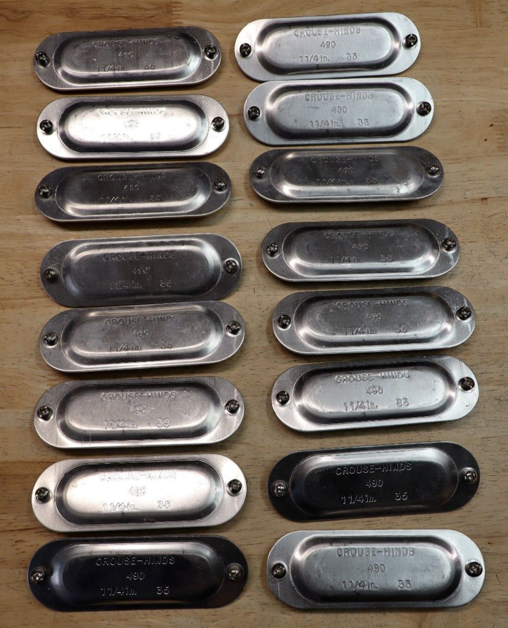 LOT OF 16 CROUSE-HINDS 490 CONDUIT BODY COVER 1 1/4"    - C4