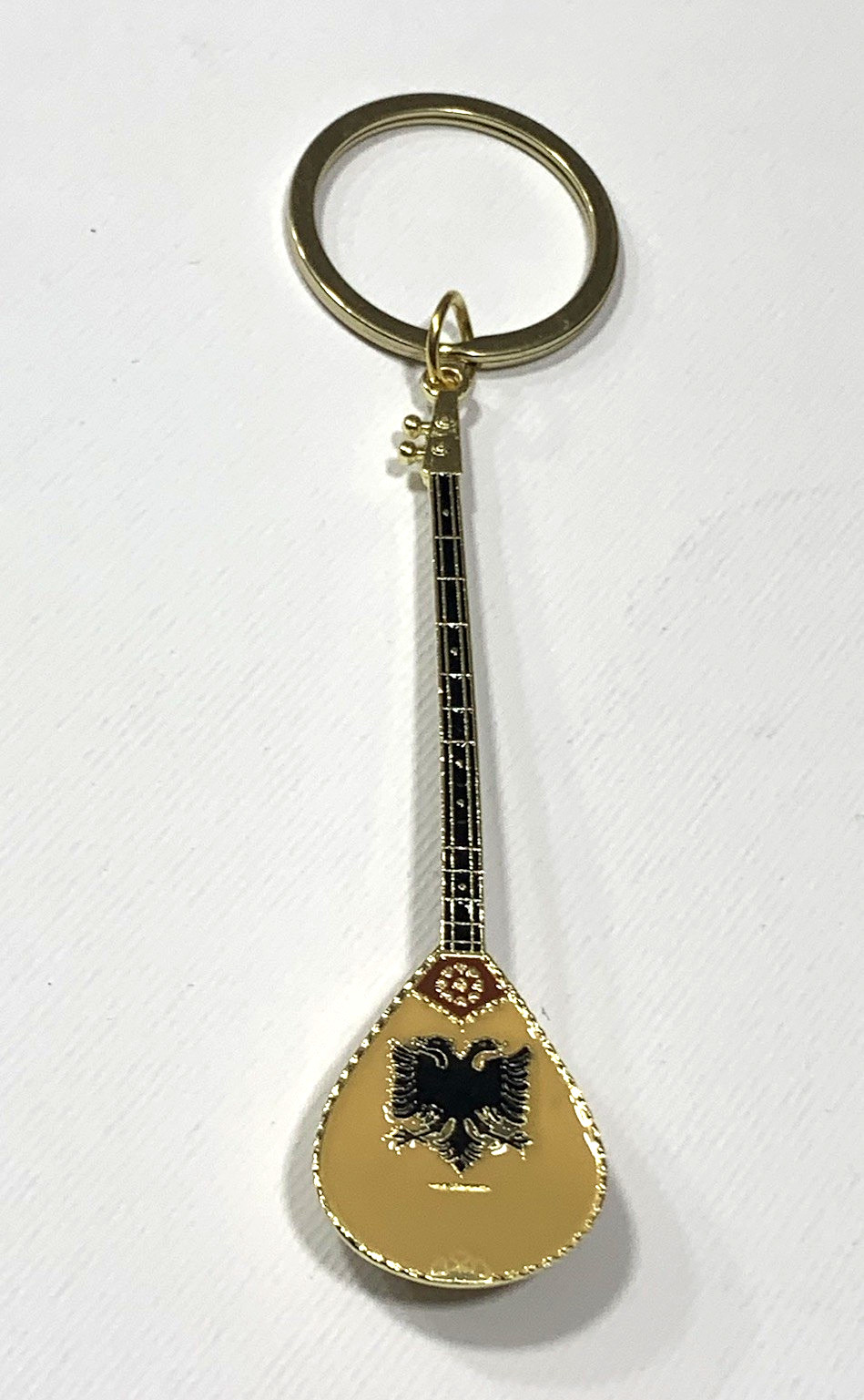 NEW ALBANIA EAGLE CITELI KEYCHAIN PENDANT-METAL-BEIGE COLOR-ALBANIA SOUVENIR