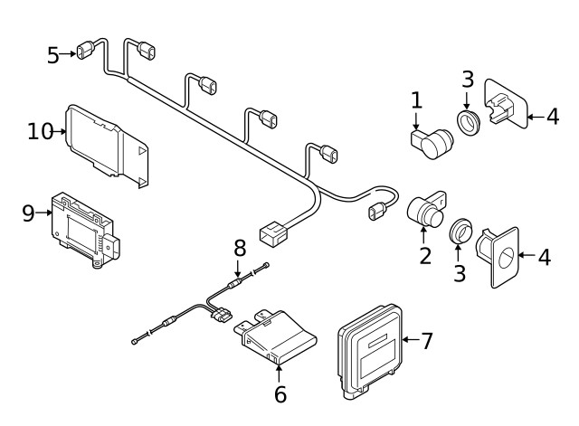 Genuine Audi Blind Spot Detection System Warning Sensor Bracket 4M8-907-693