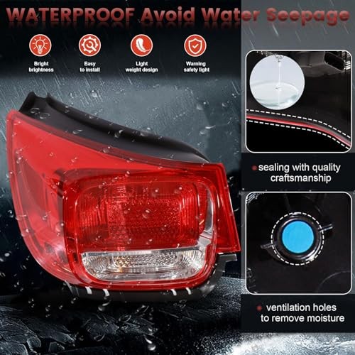 Tail Lights Assembly Compatible with 2013 2014 2015 Chevy Passenger Side Outer