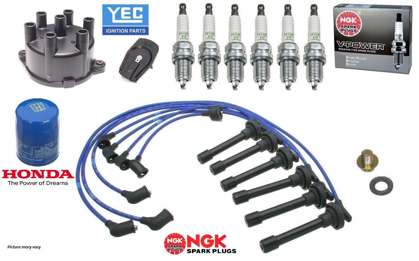 Tune-Up Kit Cap Rotor NGK Wires-Spark Plug Fits: 98-99 Honda Accord V6 3.0L