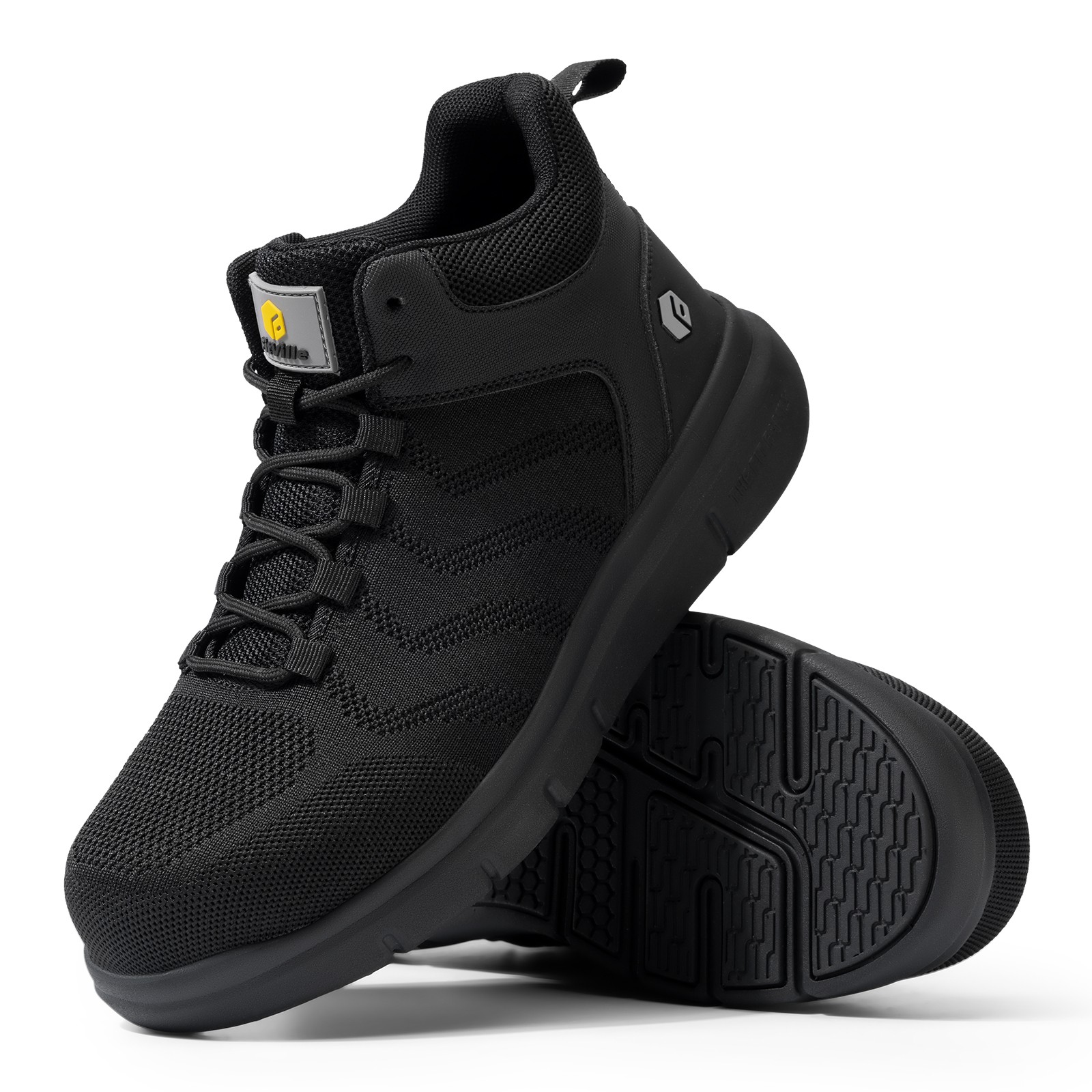 FitVille Men's Extra Wide Work Boots High Top Composite Steel Toe Safety Boot