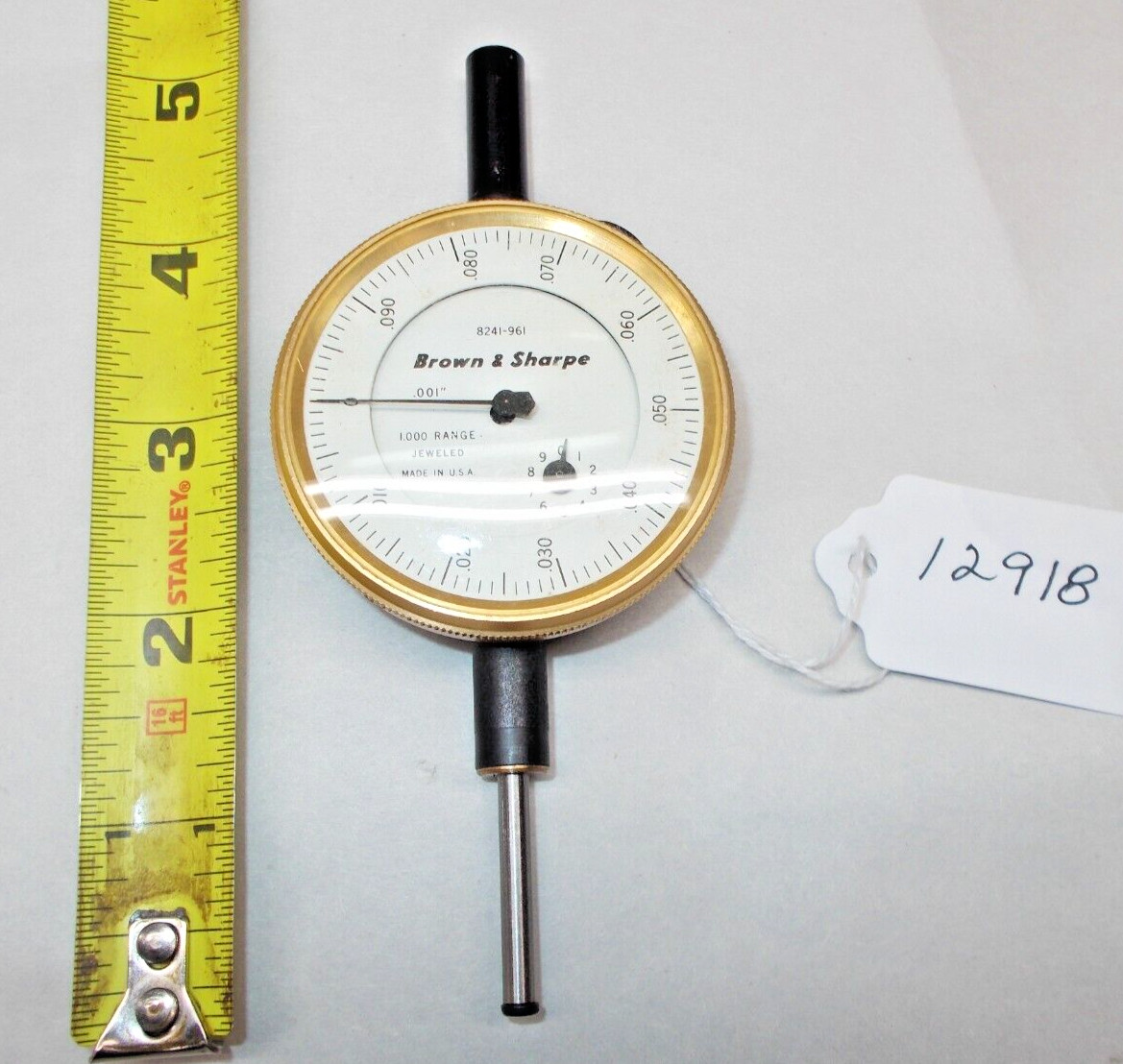 Dial Indicator, Brown & Sharpe No.8261-961 (1.00" Range) .001" Rev. Counter, USA