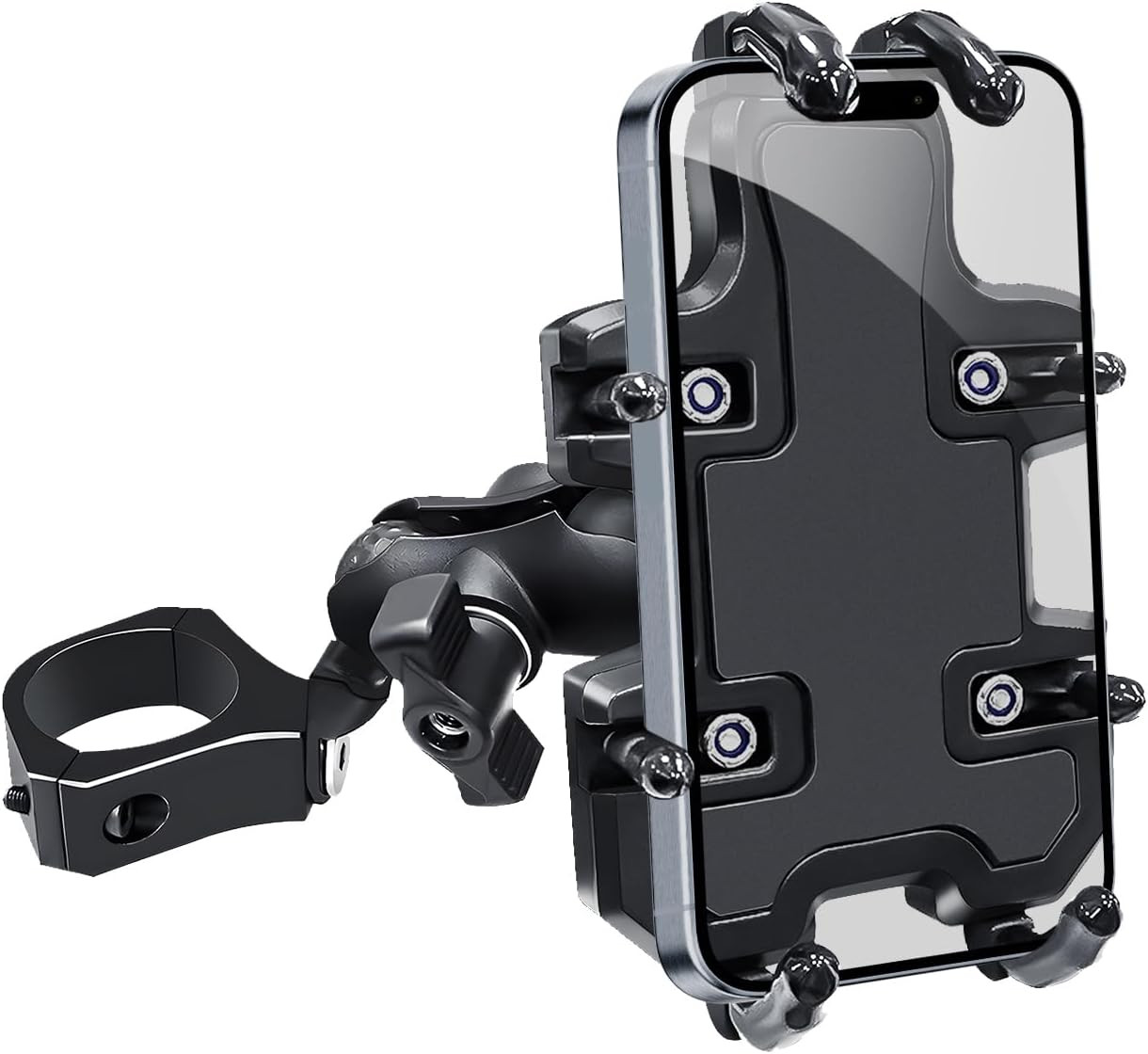 UTV Phone Mount Heavy Duty Phone Holder 1.75"-2" Round Tube Fits RZR 4.0" - 7.2"
