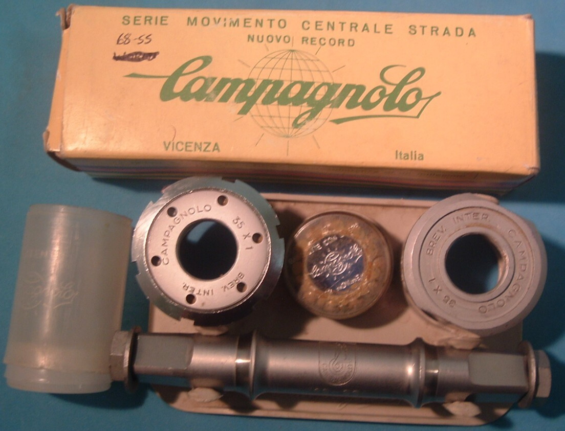 Campagnolo Nuovo Record Bottom Bracket -68 x 114.5MM-NEW FRENCH -Post-CPSC-NIB