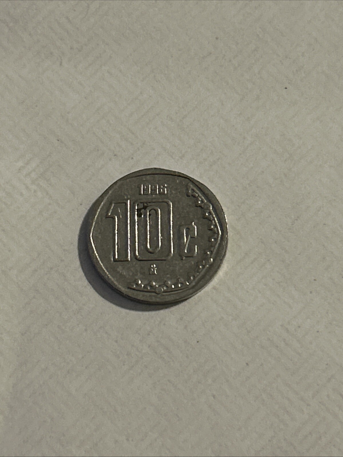 1996 Mexico 10 Centavos Coin