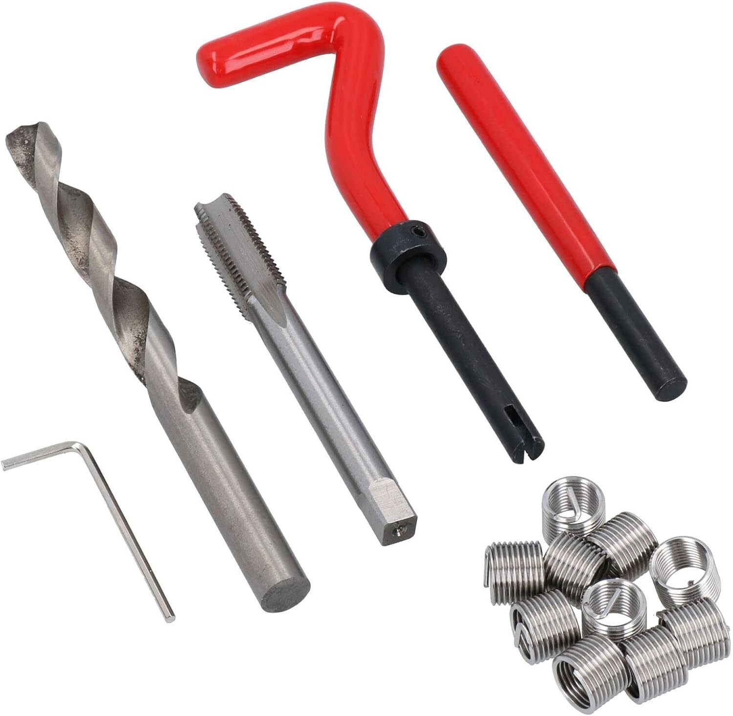 M14 x 1.5 Thread Repair Tool Stainless Helicoil Wire Insert Kit 15PC