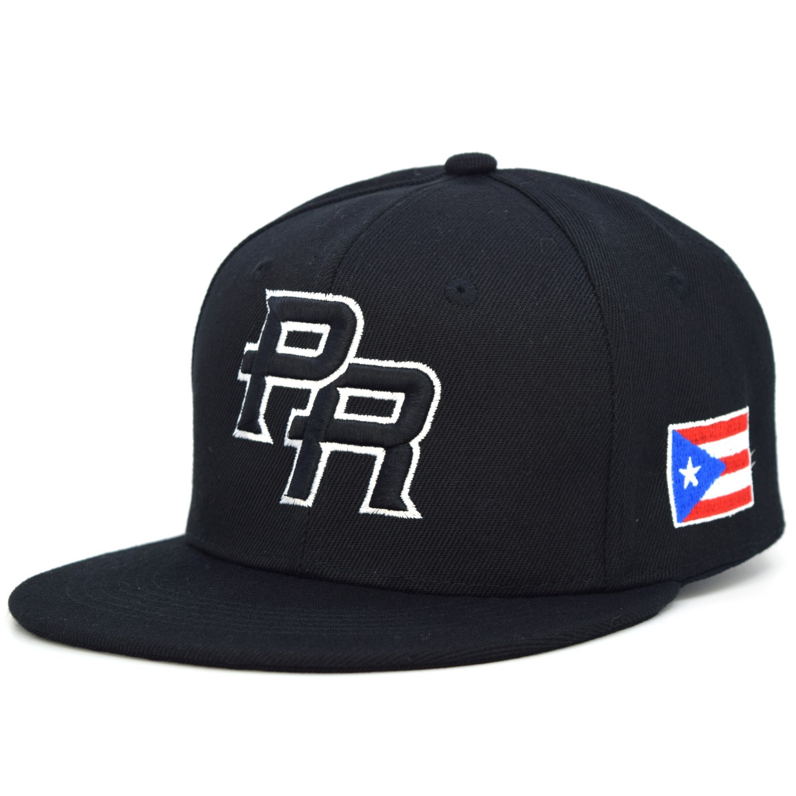 PR Fitted Caps Puerto Rico Embroidered Flag hat Front Side Back Size Adult New