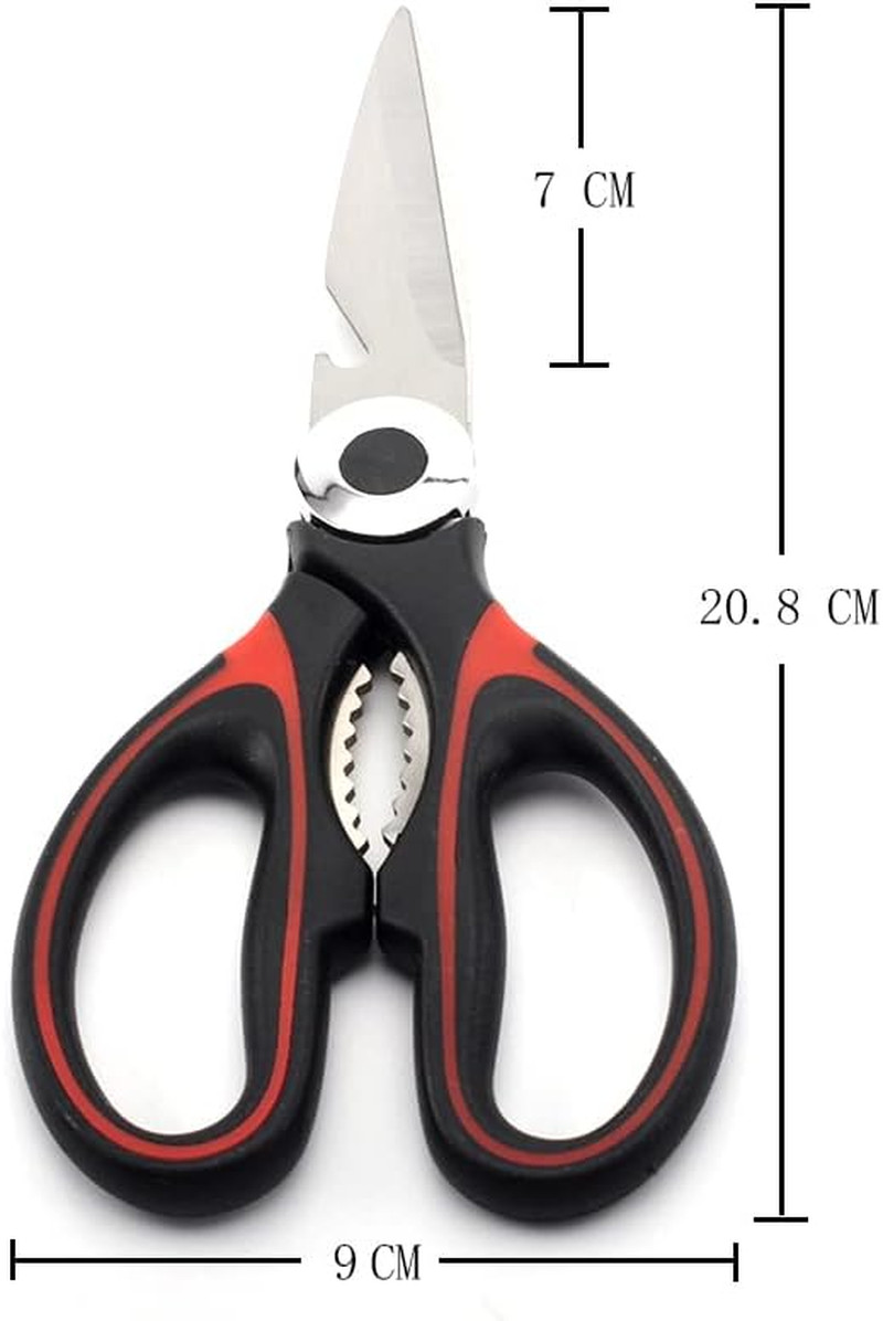 2-Pack Multi-Purpose Stainless-Steel Cooking Shears - Sharp, Durable, and Versat