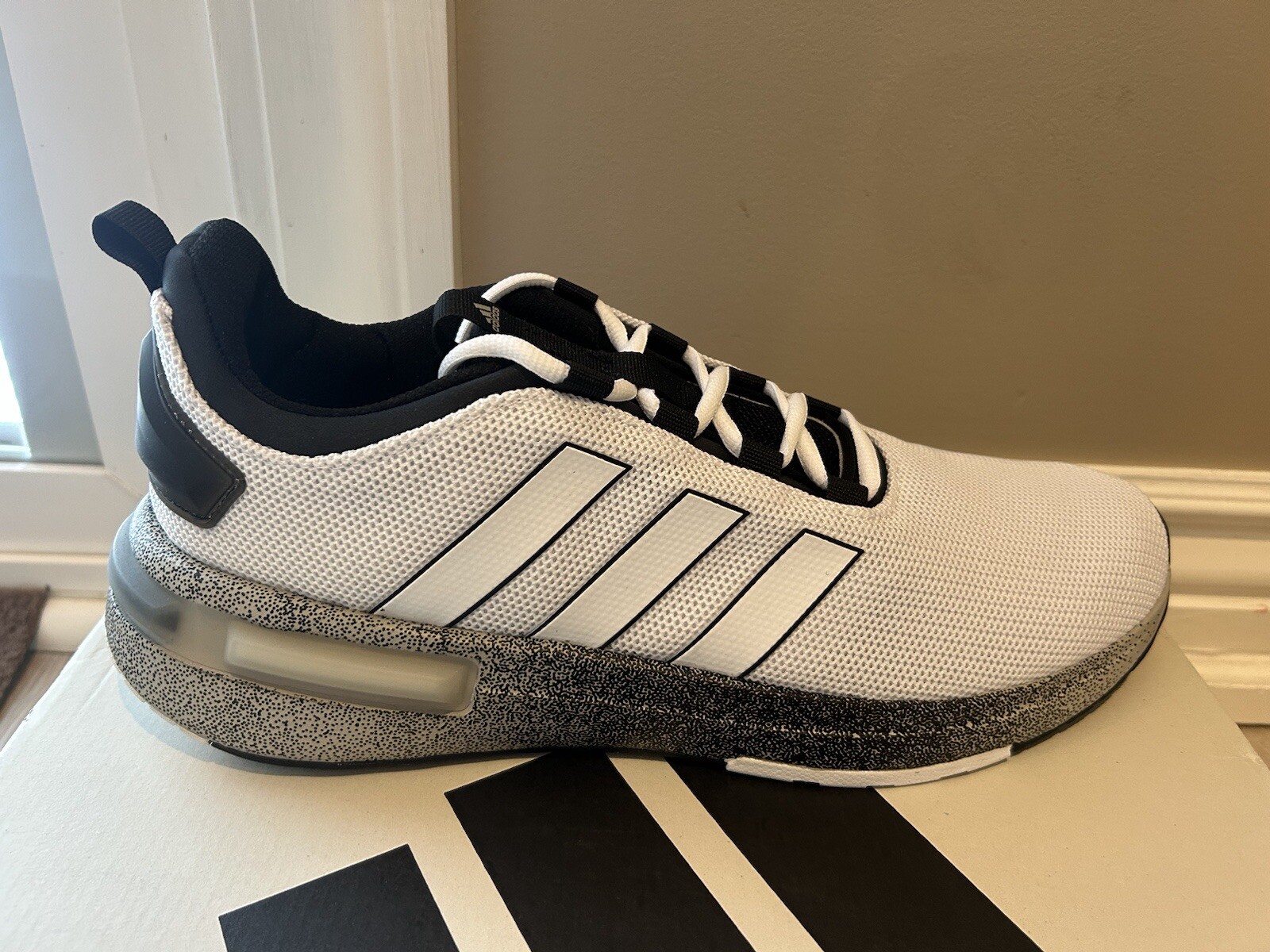 adidas racer TR 23 White Black Gray Gradient Mens Sneakers ID9060