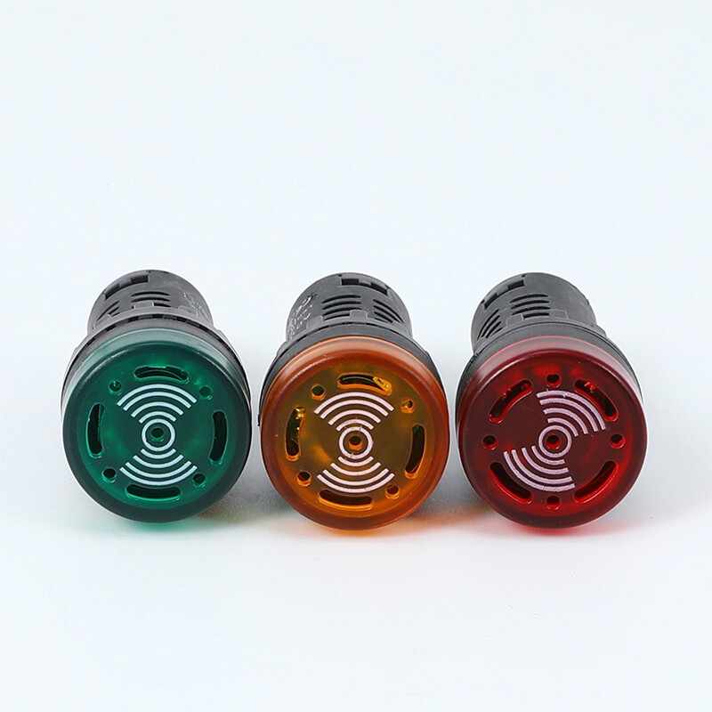 AD16-22SM 22mm LED Indicator Light Signal Flash Buzzer BeepPower Work 12~380V