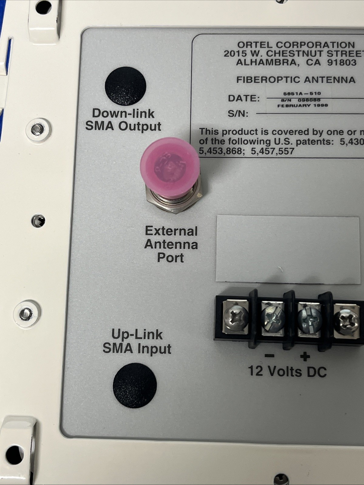 ORTEL ~ 5851A-E01 ~ FIBEROPTIC ANTENNA