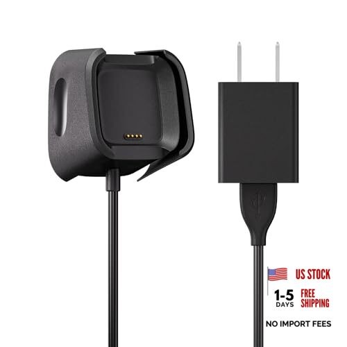 Charger Replacement Charging Cable Dock Cradle with USB Cord for Fitbit Versa 2