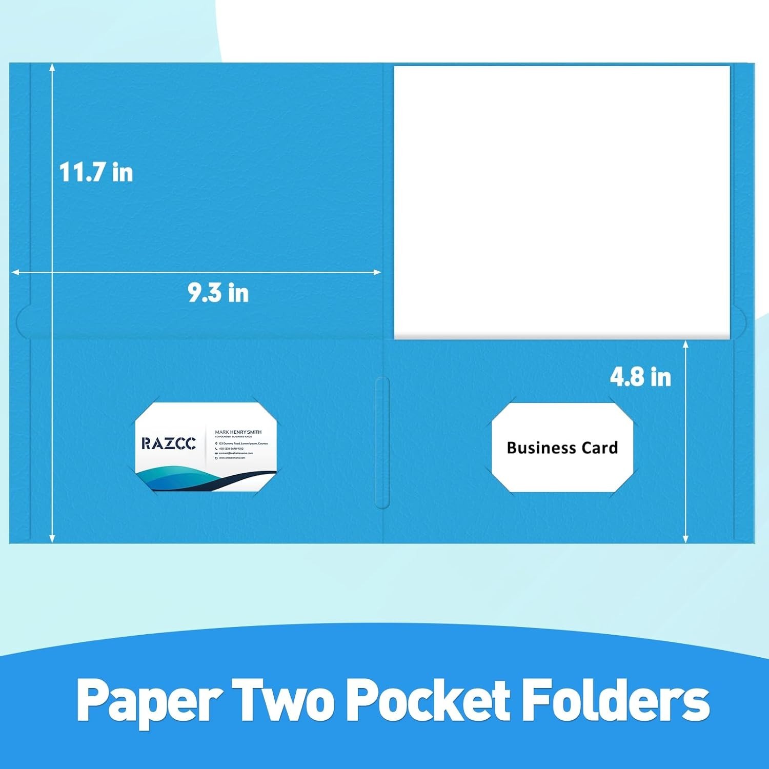 Assorted Color Two Pocket File Folders - 100 Pack for Secure Document Storage