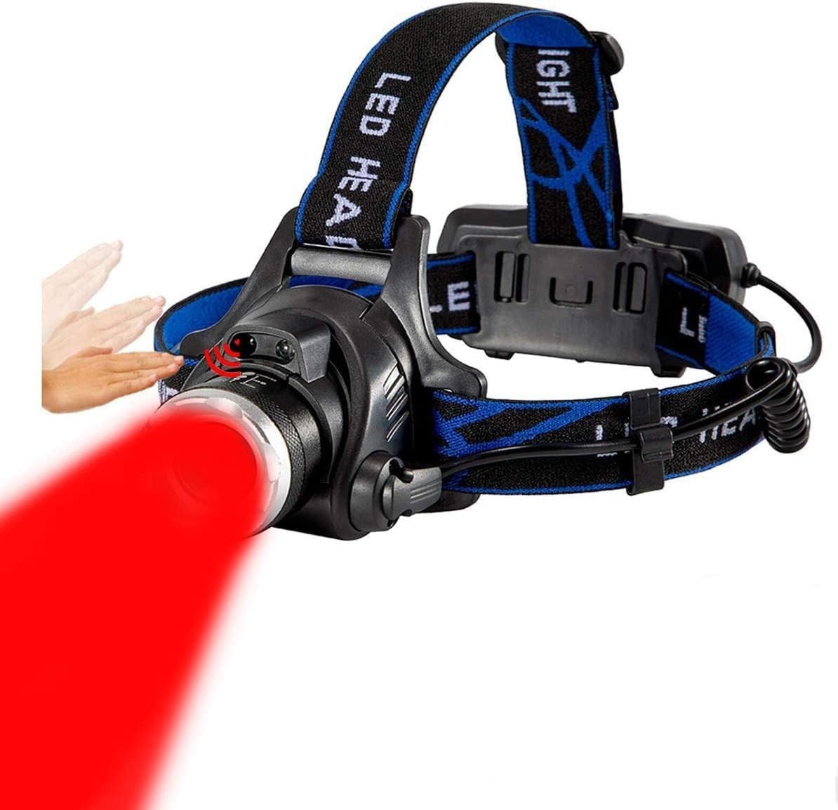 80000 Lumens Rechargeable Headlamp Hunting Red Light,Super Bright L... Fast Ship