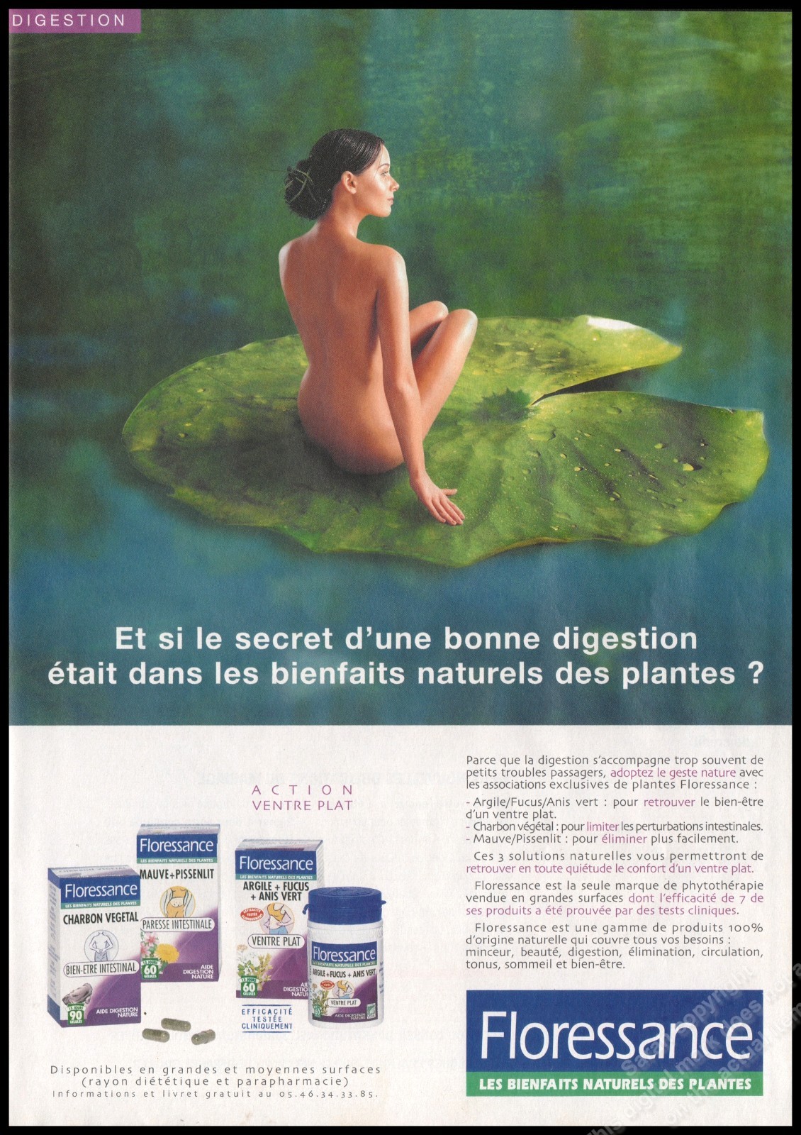 Nude Body care Floressance Magazine Print Ad Women Fashion Long Legs 2003-DC