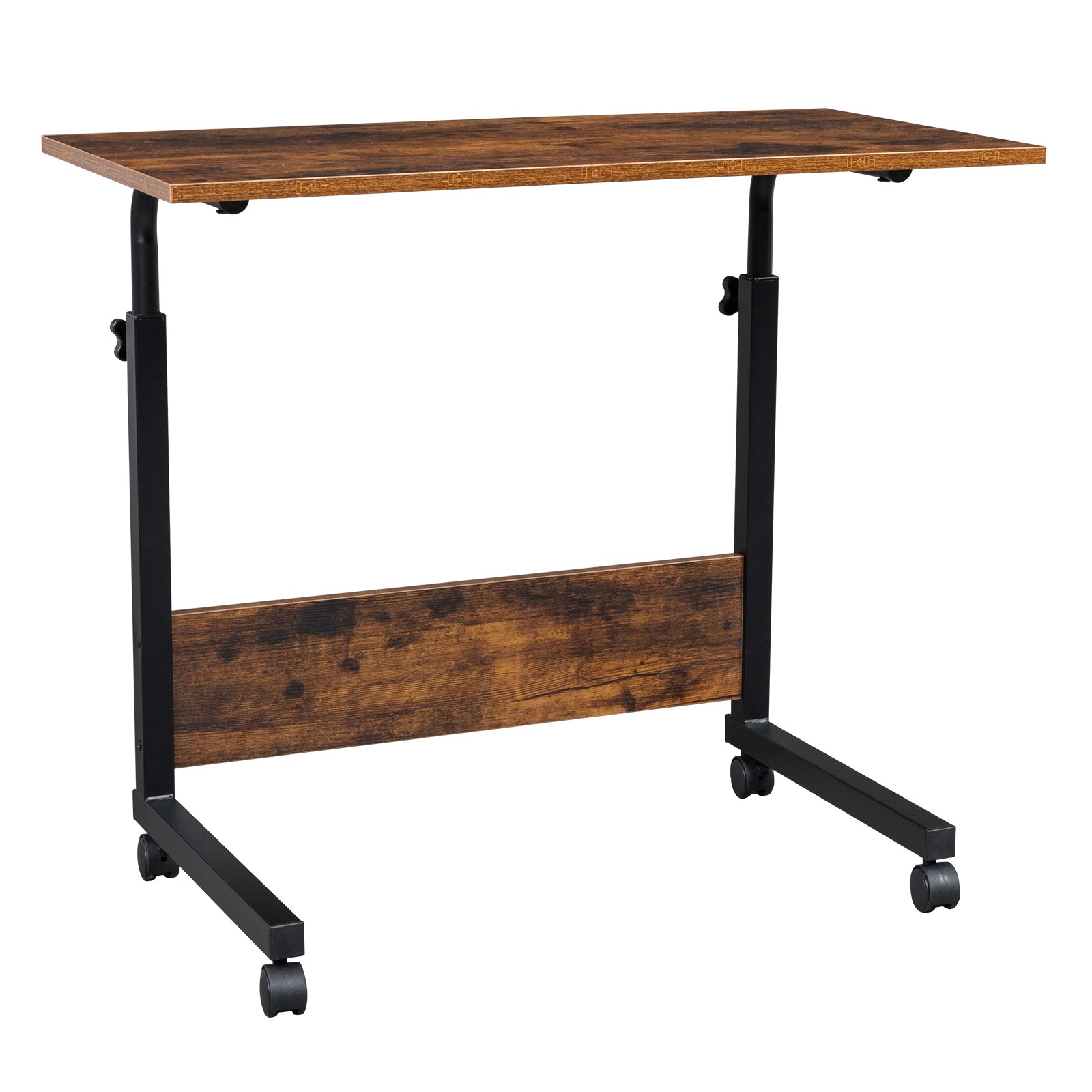 Rolling & Height adjustable P2 15MM Chipboard & Steel Side Table with Baffle