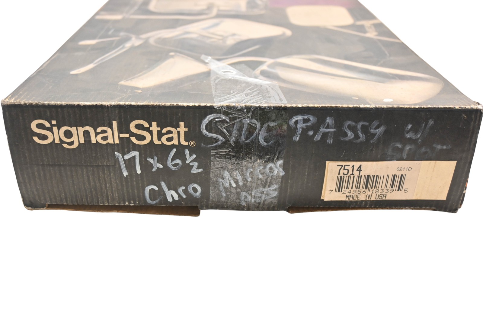 Signal-Stat 7514 Passenger Side Chrome Mirror NOS