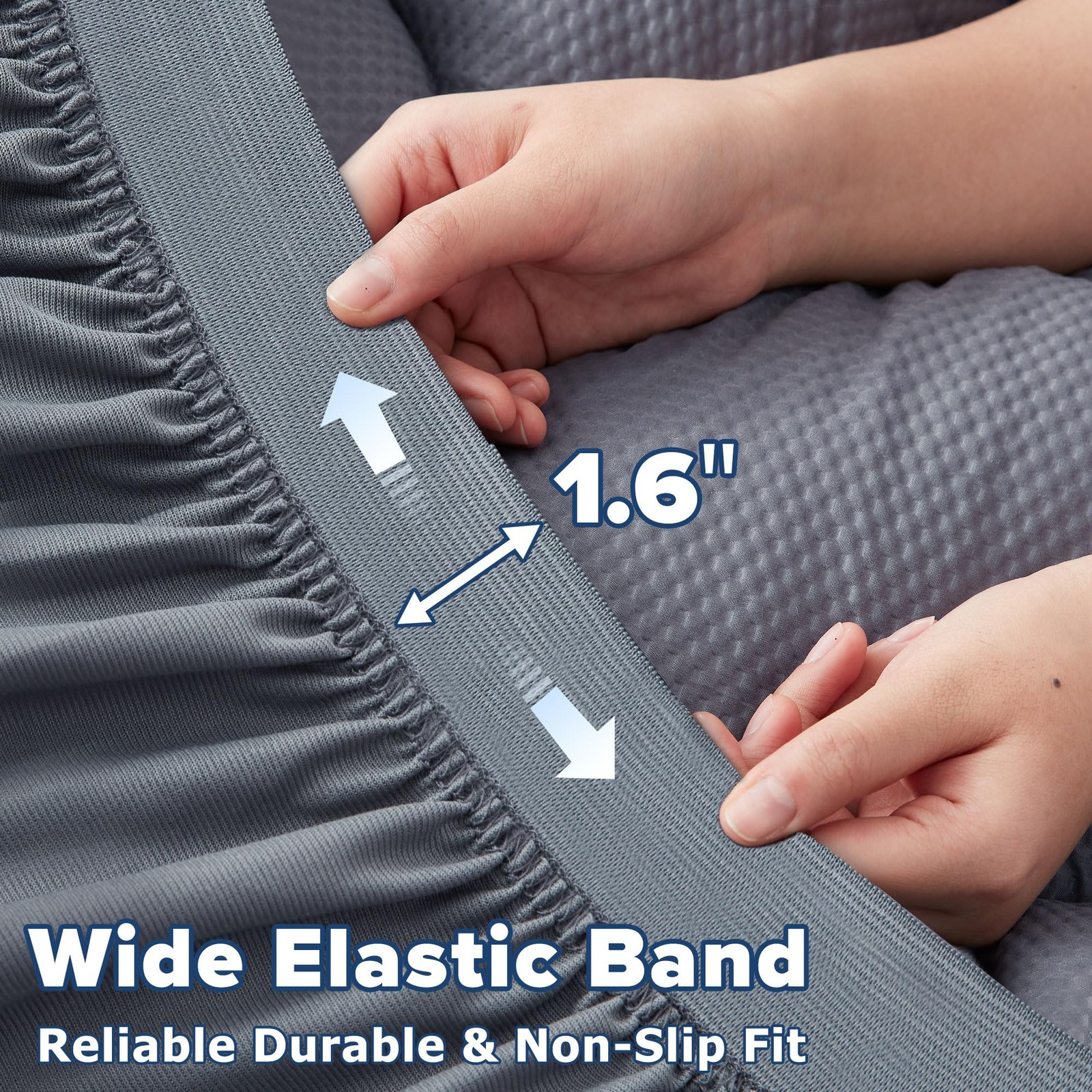 ELVEN HOME Queen Mattress Pad for Back & Hip Pain Relief, Pillow Queen, Grey