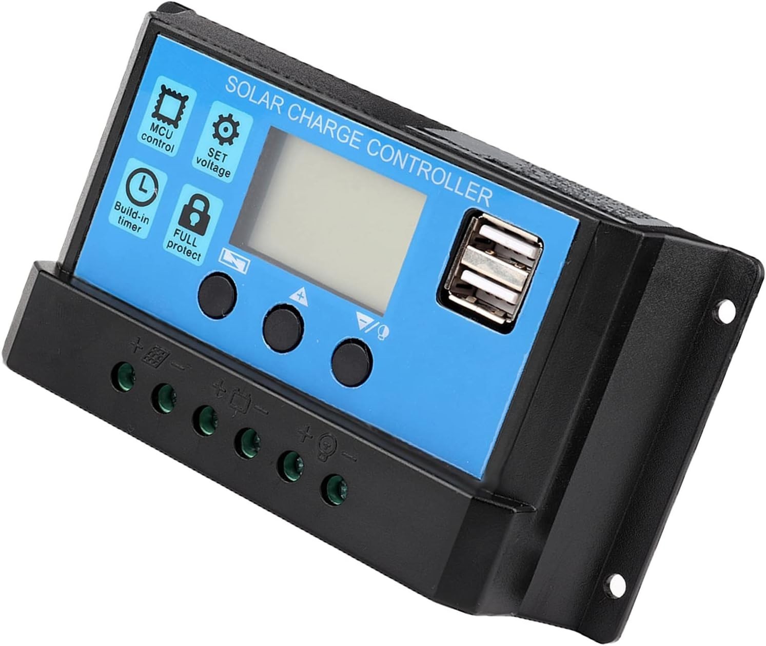 60A PWM Solar Charge Controller for 12V/24V Systems - LCD Display & Safety Fe...