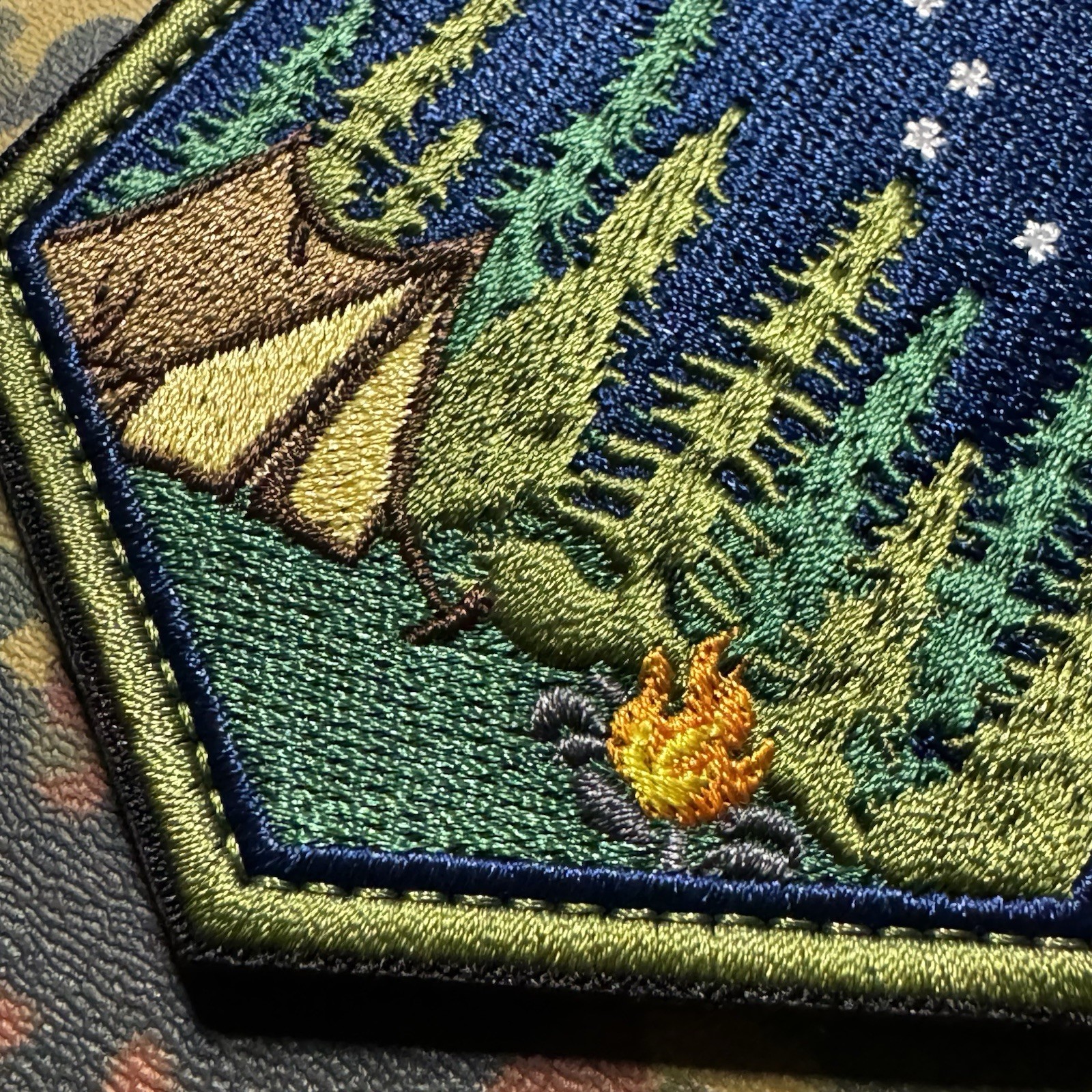 ALL TERRAIN CAMPSITE - DUSK Embroidered Patch Hook/Loop BACKPACKING CAMPING