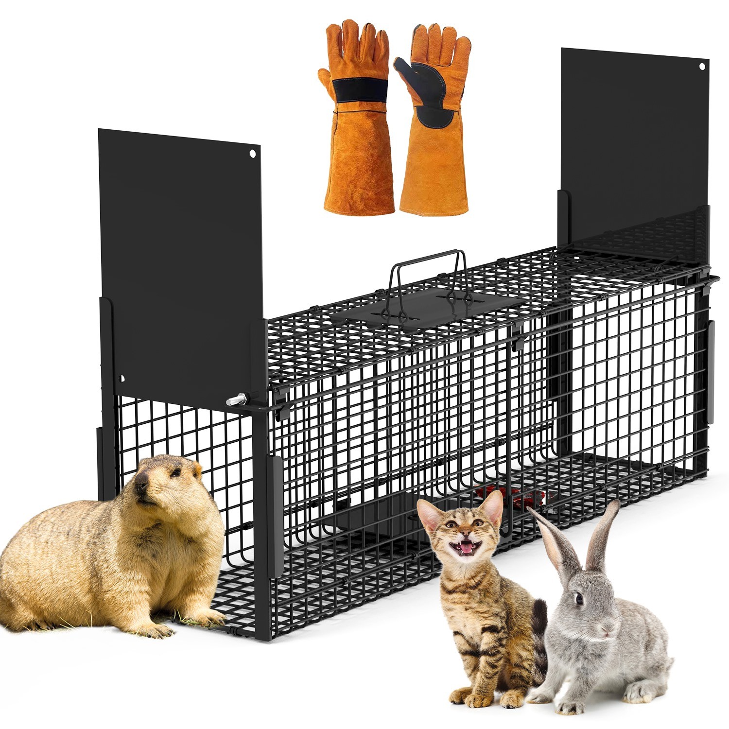 Animal Cage Trap Collapsible Animal Cage Garden Trap Outdoor Rodent Trap Cage