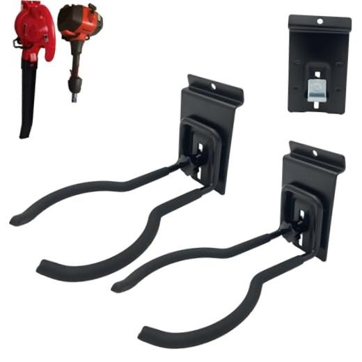 8" Lockable Slatwall Hooks - Adjustable Weedeater & String Trimmer - 2 P