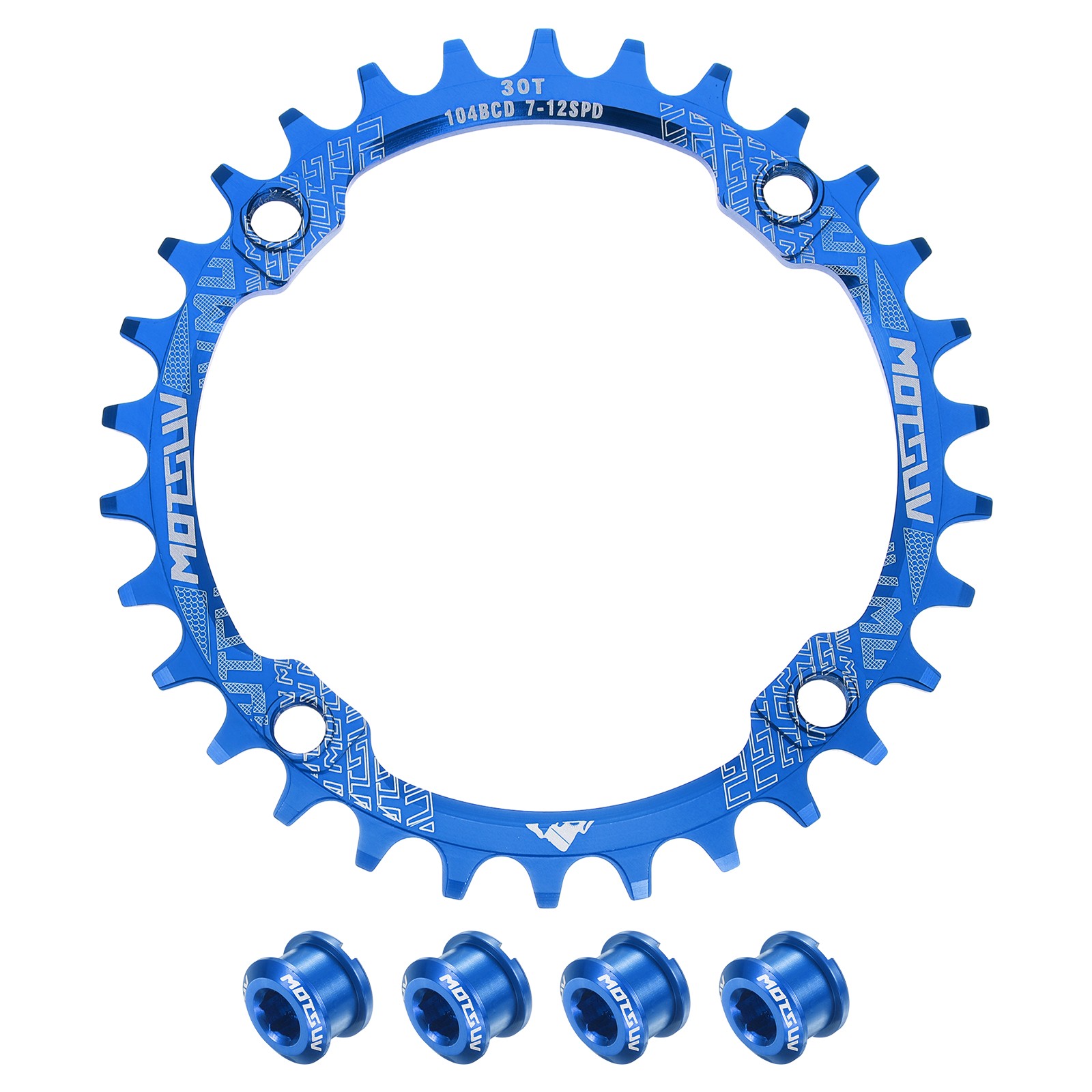 104BCD Bike Chainring 30T Round Narrow Wide Single Speed Chainring for MTB