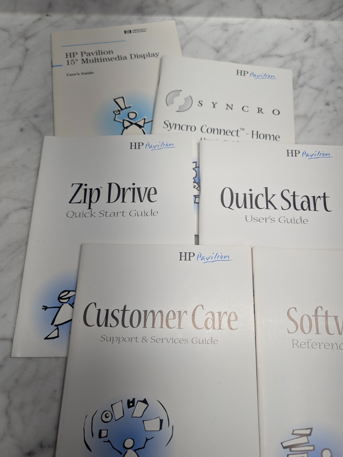 HP Pavilion User Guides Lot 6 QuickStart Zip Drive Software Customer Care Syncro