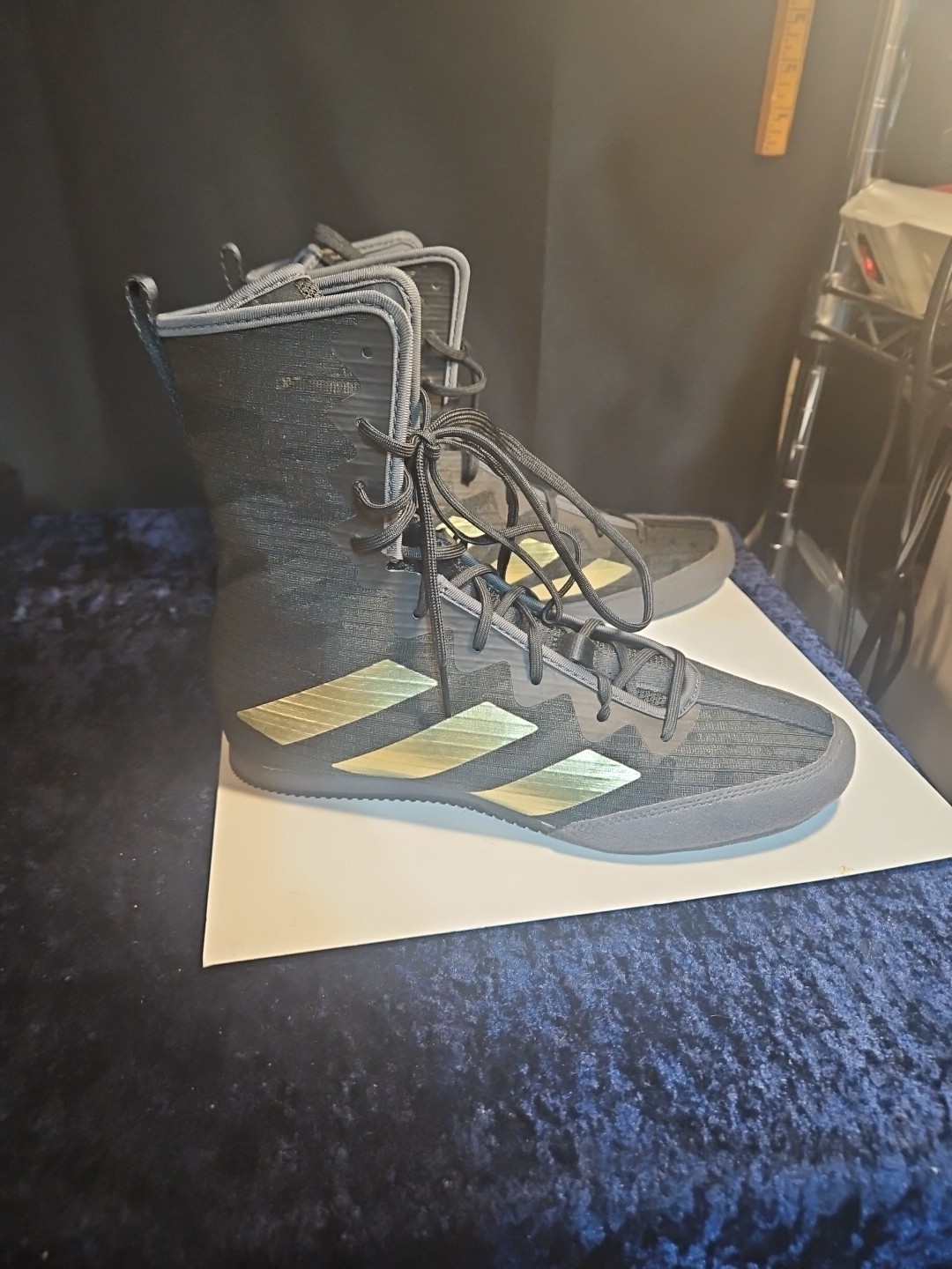 ADIDAS BOX HOG 4 BOXING BOOTS GZ6116 BOXING SHOES UNISEX KIDS SHOES SZ 6 @E